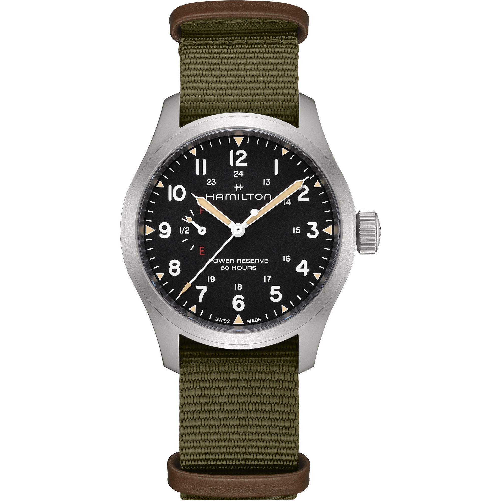 Hamilton Khaki Field Mechanical Power Reserve 40mm Black Dial Men's Watch H69509930