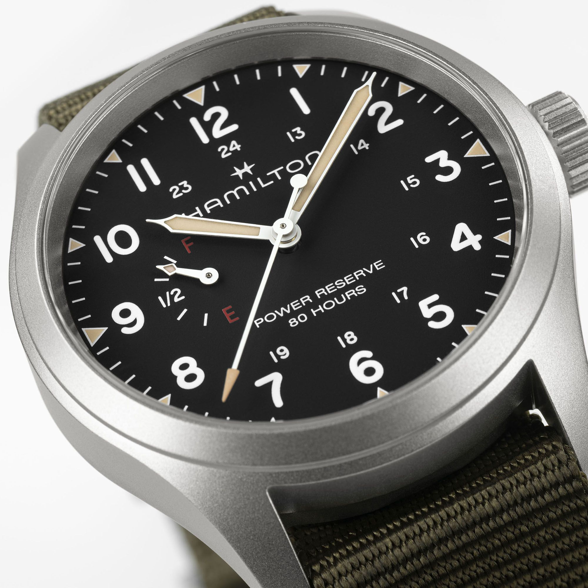 Hamilton Khaki Field Mechanical Power Reserve 40mm Black Dial Men's Watch H69509930