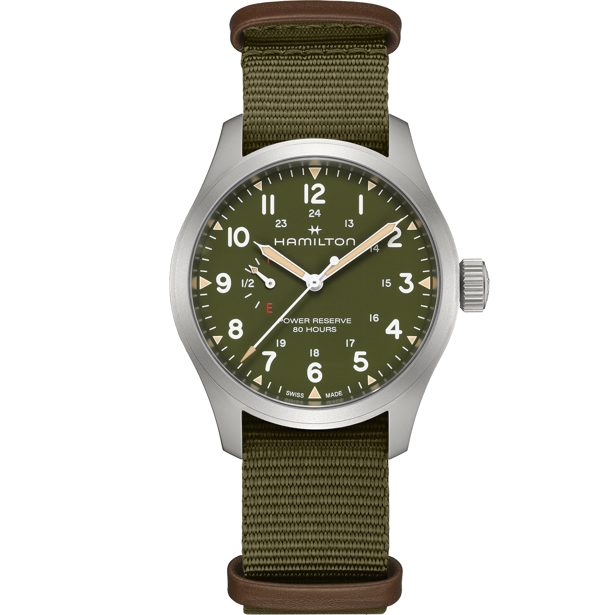 Hamilton Khaki Field Power Reserve 40mm Green Dial Men's Watch H69509960