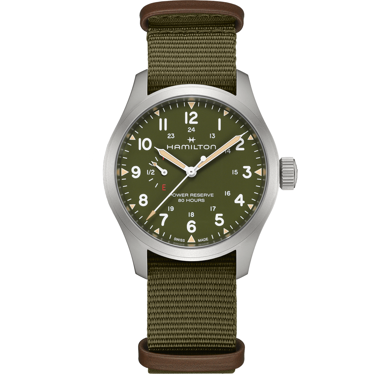Hamilton Khaki Field Power Reserve 40mm Green Dial Men's Watch H69509960