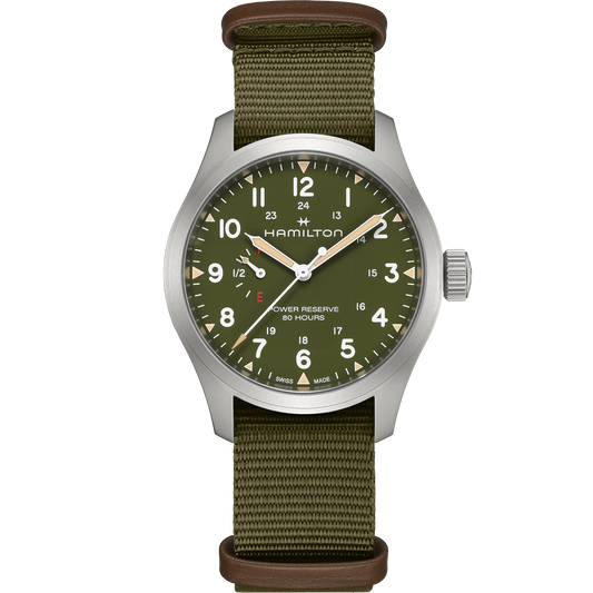 Hamilton Khaki Field Power Reserve 40mm Green Dial Men's Watch H69509960