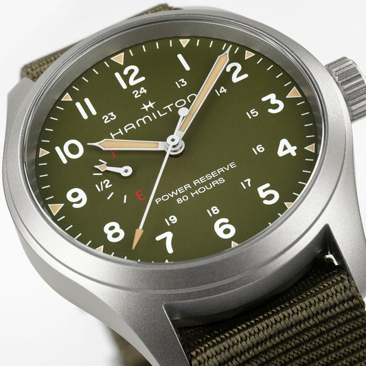 Hamilton Khaki Field Power Reserve 40mm Green Dial Men's Watch H69509960