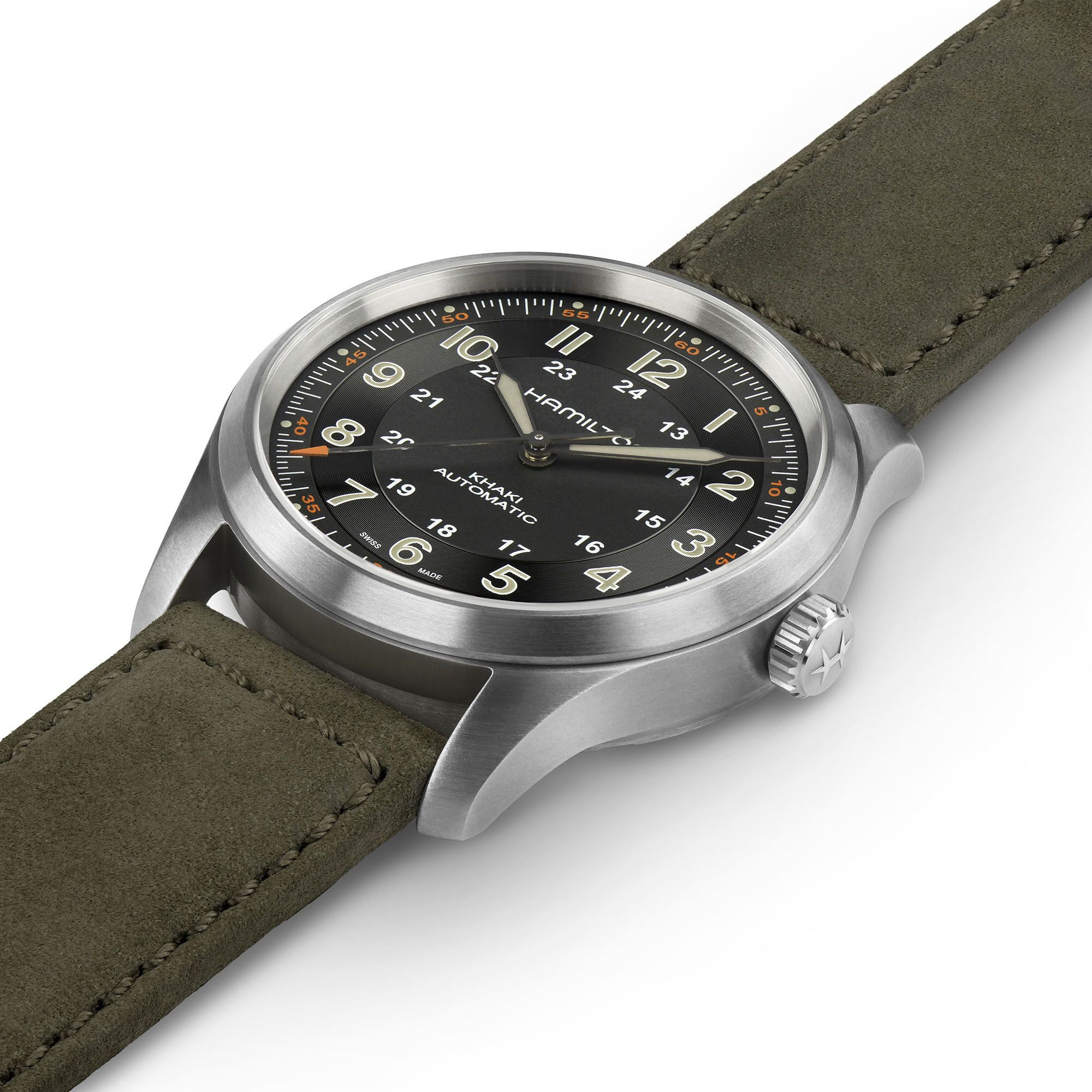 Hamilton Khaki Field Titanium Auto 38mm Black Dial Men's Watch H70205830