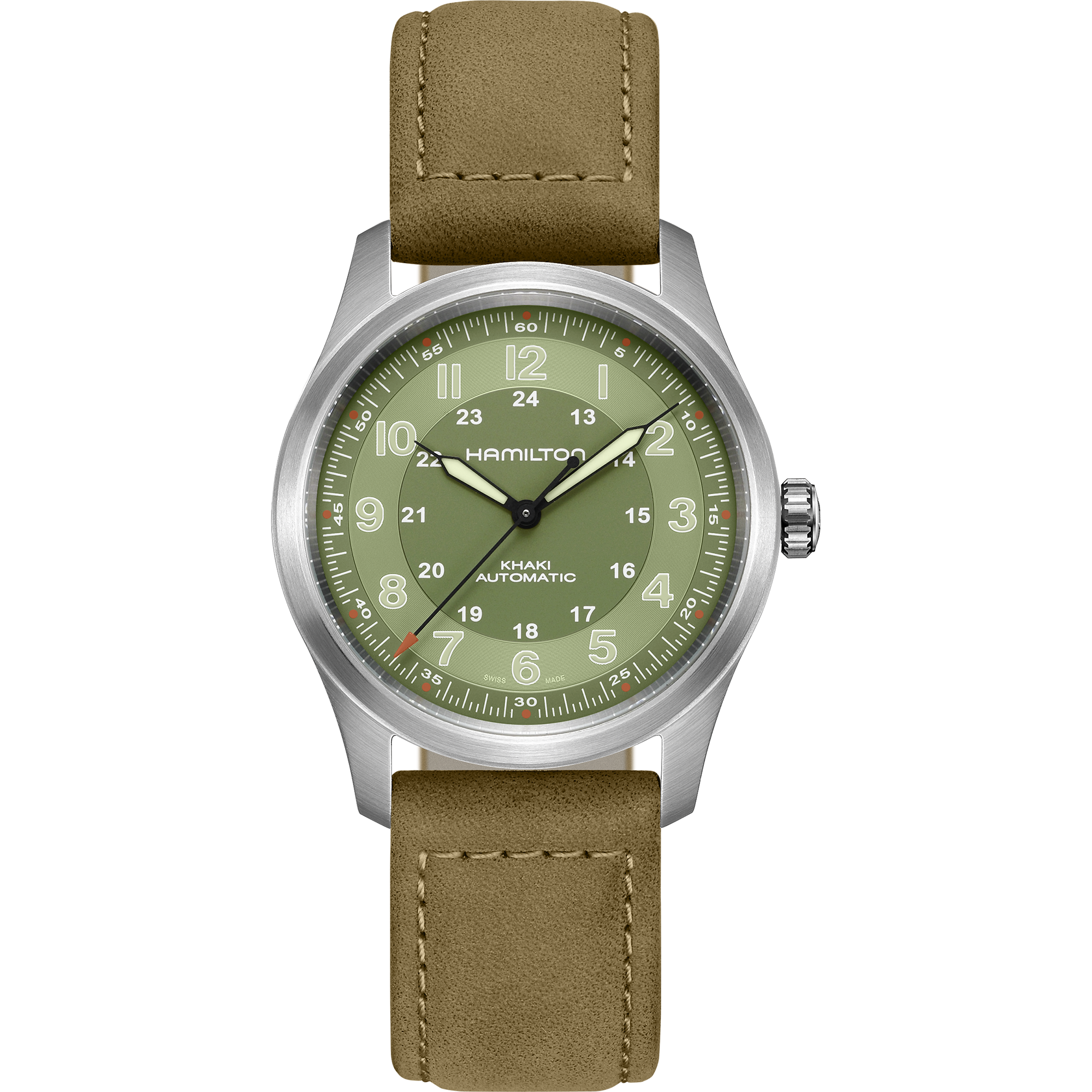 Hamilton Khaki Field Titanium Auto 38mm Green Dial Men's Watch H70205860
