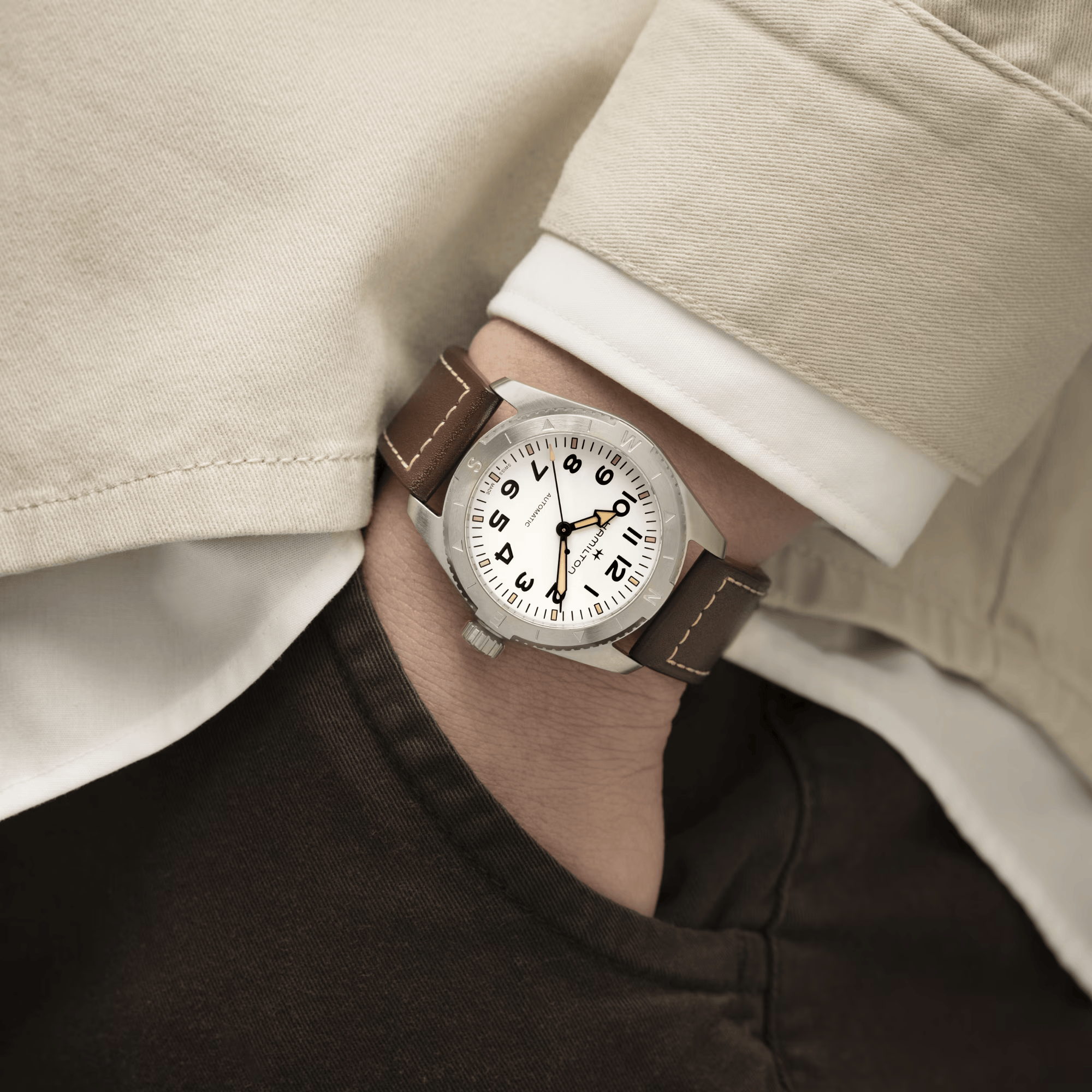 Hamilton Khaki Field 41mm Expedition Auto White Dial Men's Watch H70315510