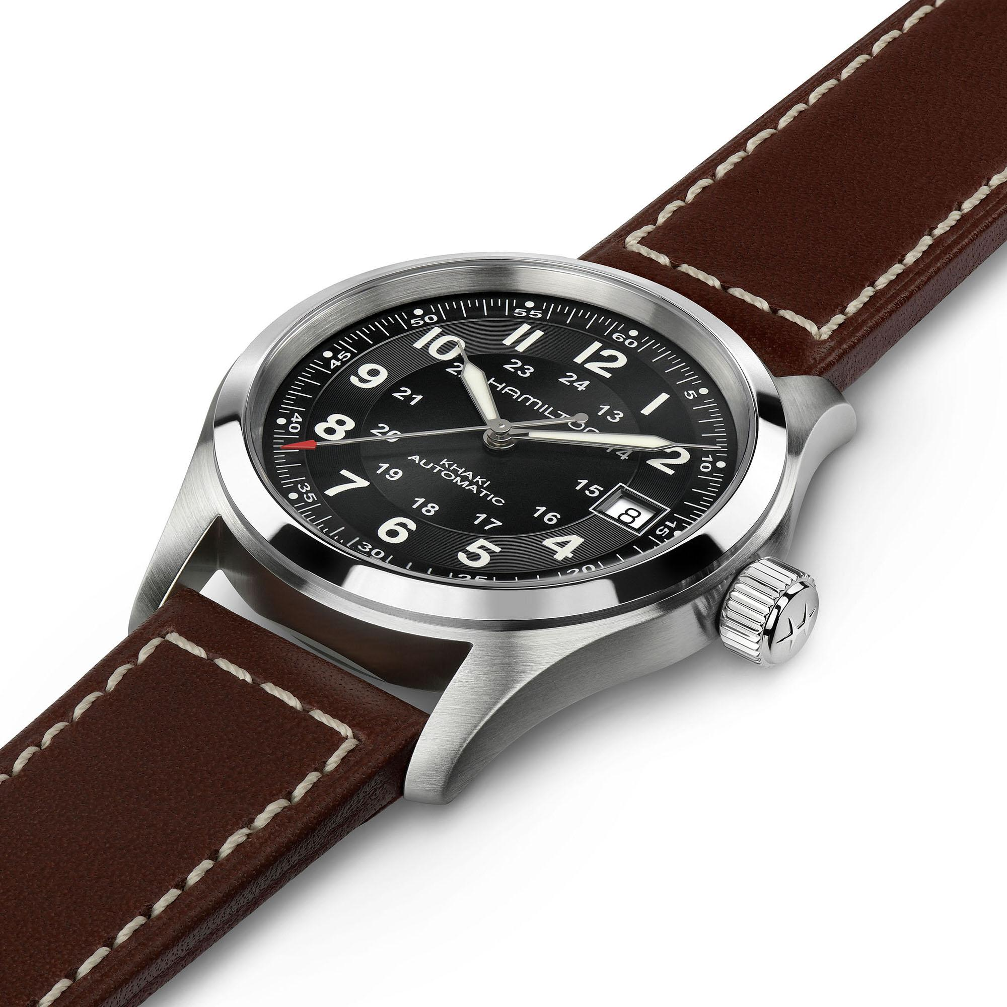 Hamilton Khaki Field Auto 38mm Black Dial Men's Watch H70455533