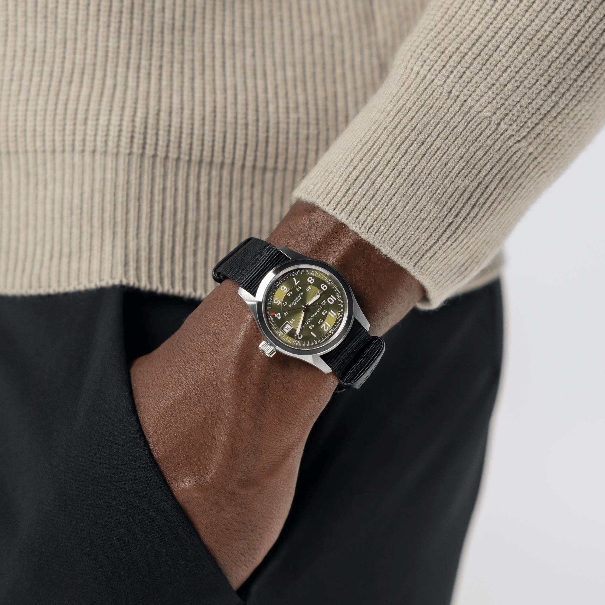Hamilton Khaki Field Auto 38mm Green Dial Men's Watch H70455960