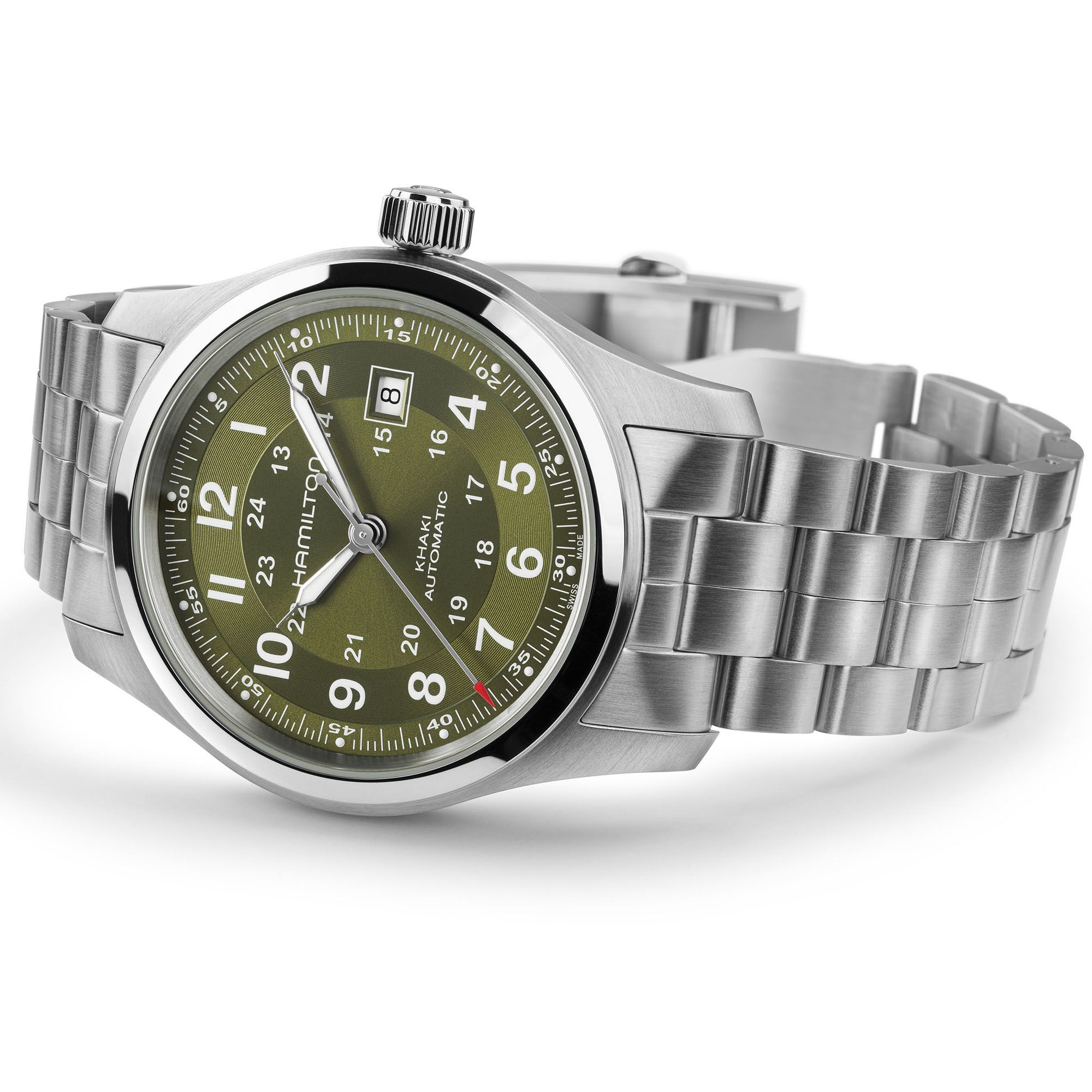 Hamilton Khaki Field Auto 42mm Green Dial Men's Watch H70605160