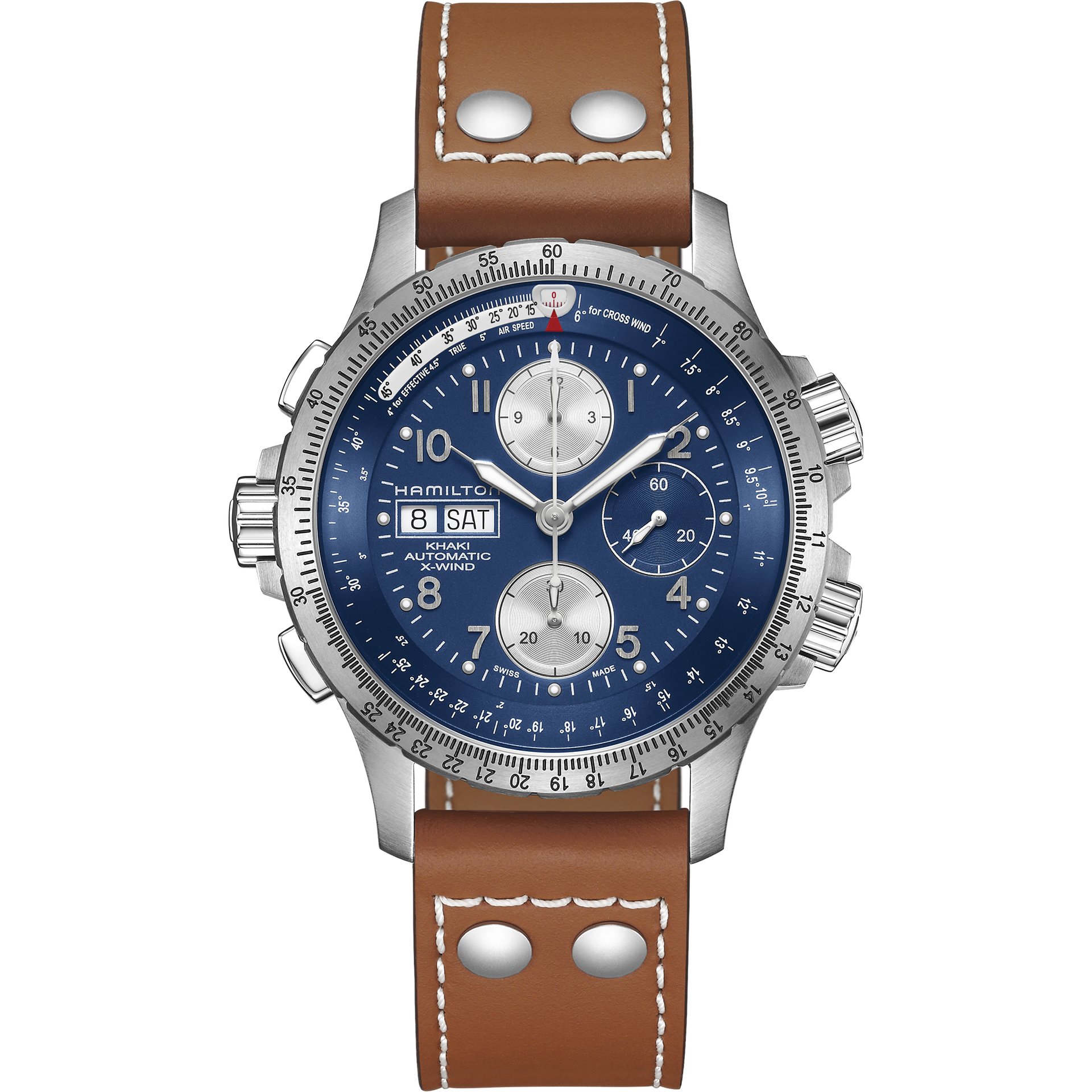 Hamilton Khaki Aviation X-Wind Auto Chrono 44mm Blue Dial Men's