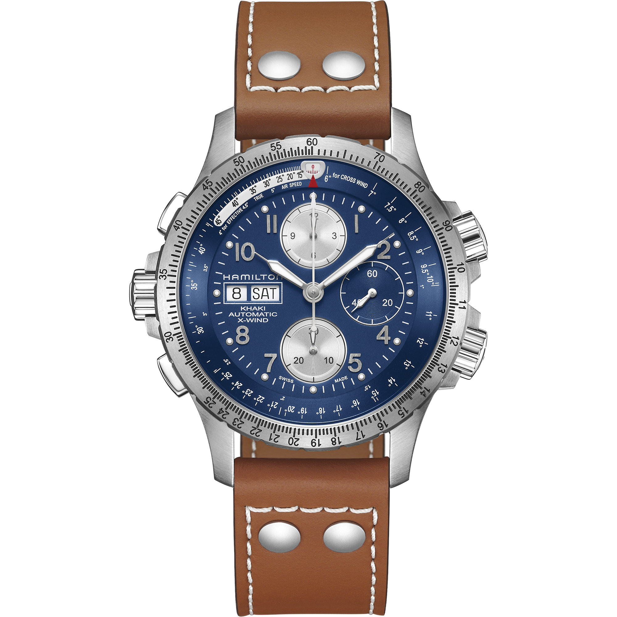 Hamilton Khaki Aviation X-Wind Auto Chrono 44mm Blue Dial Men's Watch H77506540