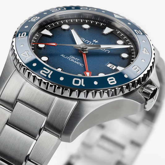 Hamilton Khaki Navy Scuba Auto GMT 43mm Blue Dial Men's Watch H82535140