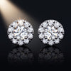 0.50 Carat Lab Grown Diamond Round Halo Stud Earrings
