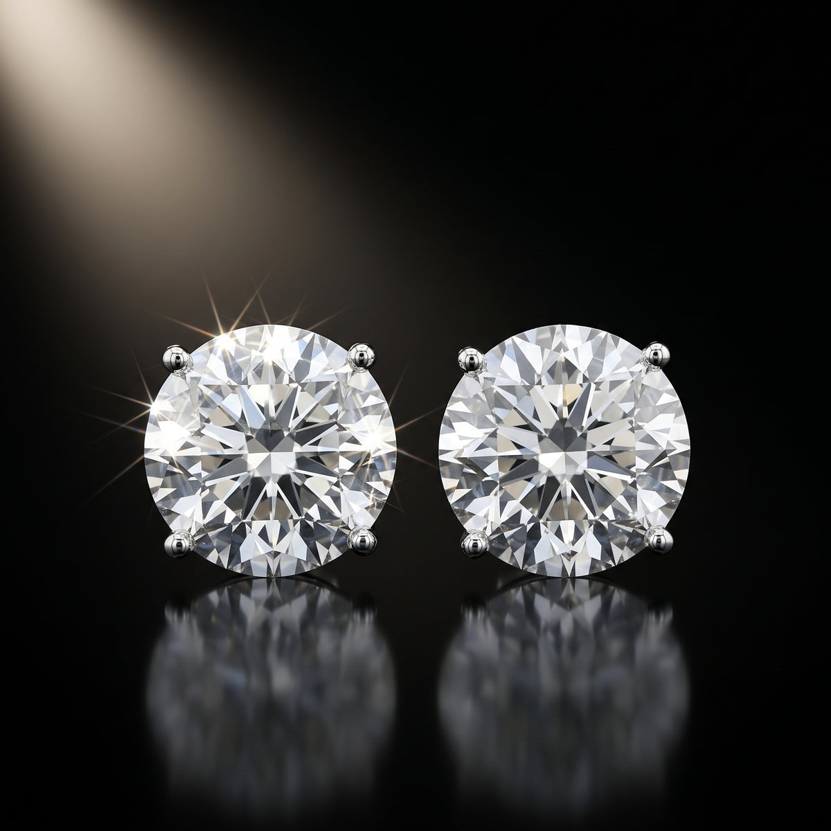 6 Carat Diamond Stud Earrings
