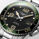 Longines HydroConquest 41mm Black Dial Green Ceramic Bezel Men's Watch L37814056