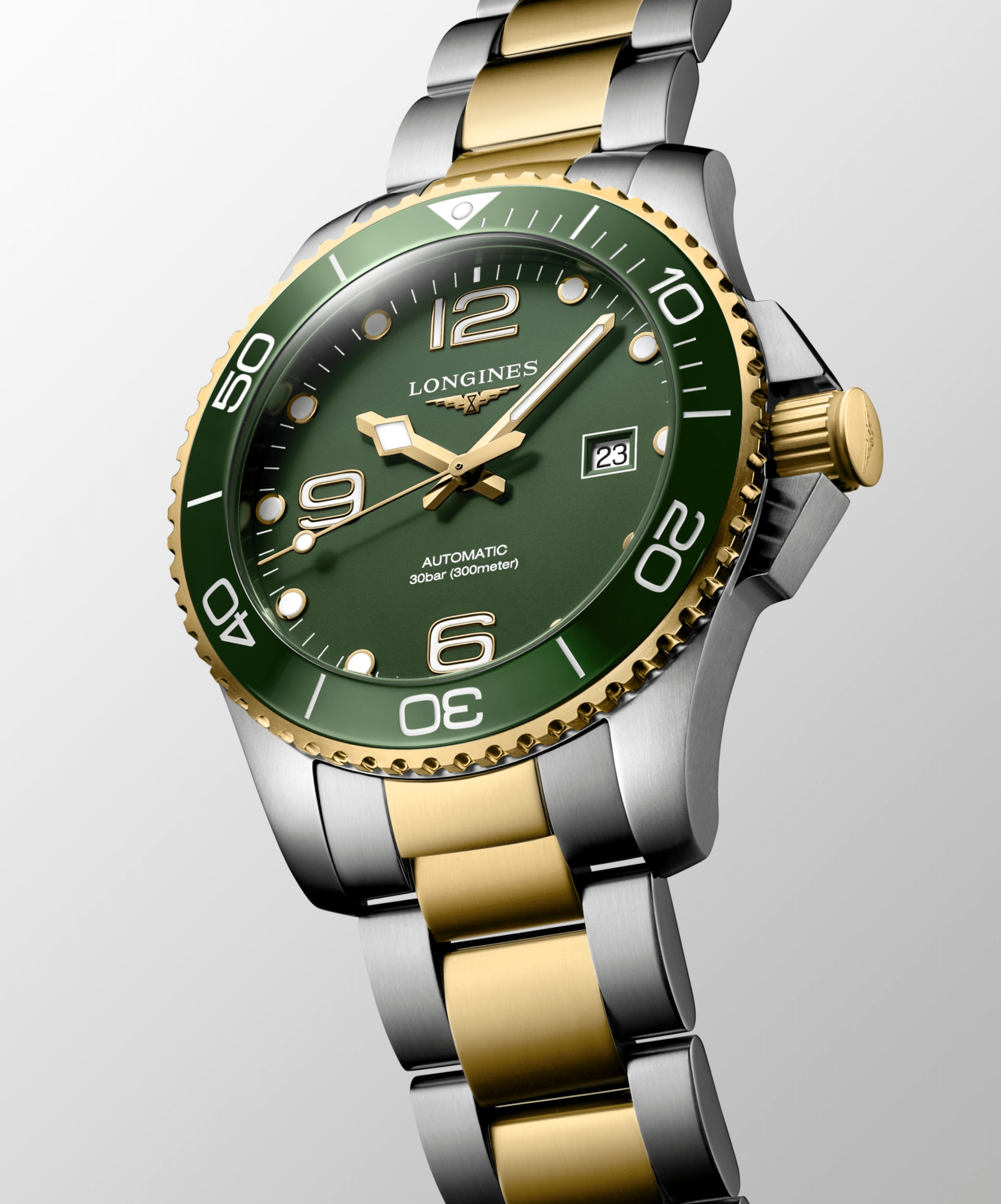 Longines HydroConquest 43mm Green-Gold Steel Men's Watch L37823067