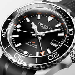 Longines HydroConquest GMT 41mm Black Rubber Men's Watch L37904569