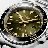 Longines HydroConquest GMT 43mm Green Dial Steel Men's Watch L38904066