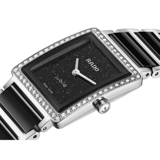 RADO Integral Diamonds 23mm Midnight Black Aventurine Dial Women's Watch R20249152