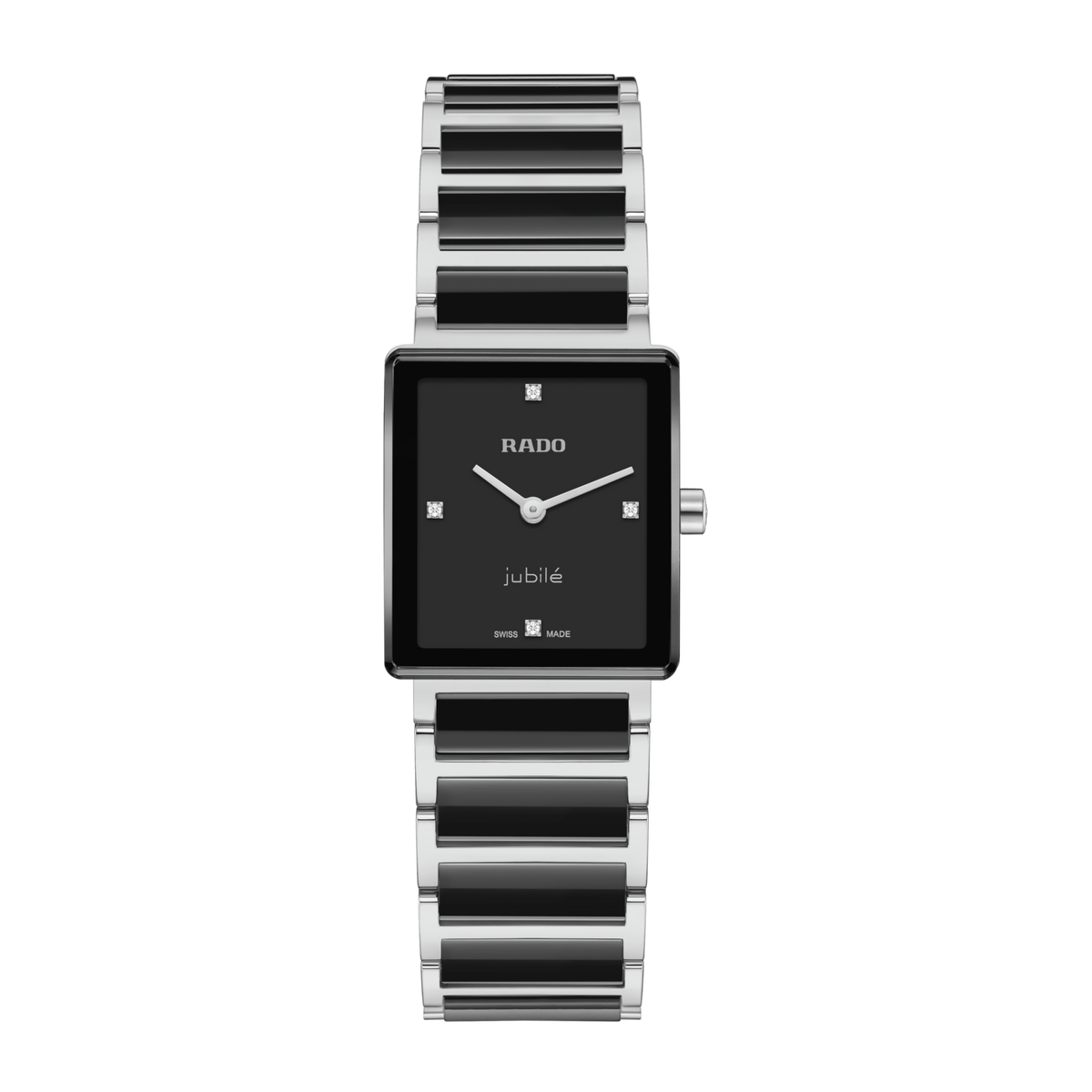 RADO Integral Diamonds 23mm Lacquered Black Dial Women's Watch R20250712