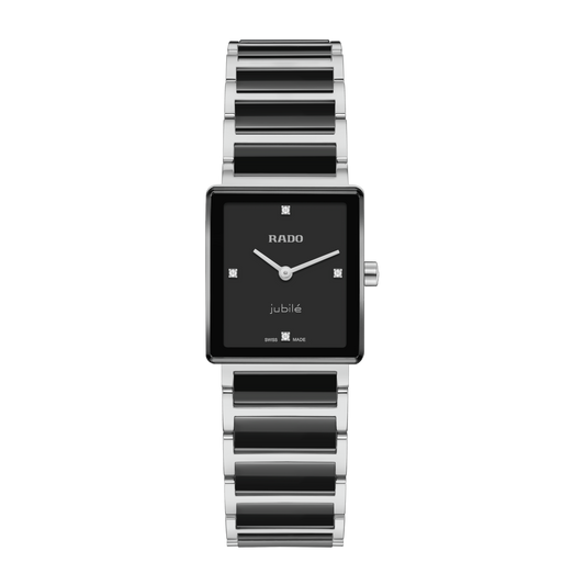 RADO Integral Diamonds 23mm Lacquered Black Dial Women's Watch R20250712