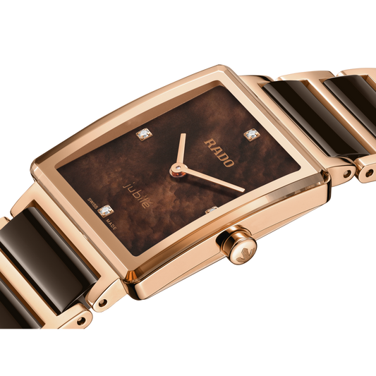 RADO Integral Diamonds 23mm Brown Mother of Pearl Dial Women's Watch R20251912