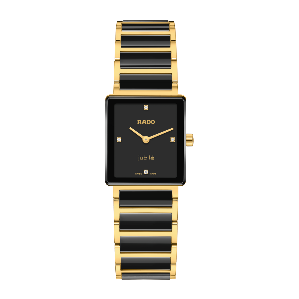 RADO Integral Diamonds 23mm Lacquered Black Dial Women's Watch R20252702