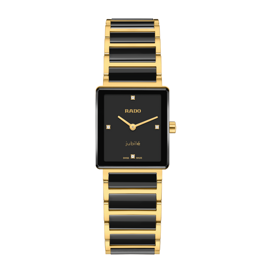RADO Integral Diamonds 23mm Lacquered Black Dial Women's Watch R20252702