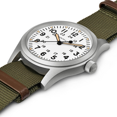 Hamilton Khaki Field Mechanical 42mm White-Green Men's Watch H69529913