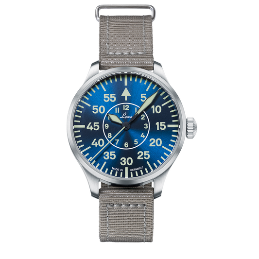 Laco Pilot Watches BASIC Aachen Blaue Stunde 39mm Blue Sunray Dial Men's Watch 862103.2