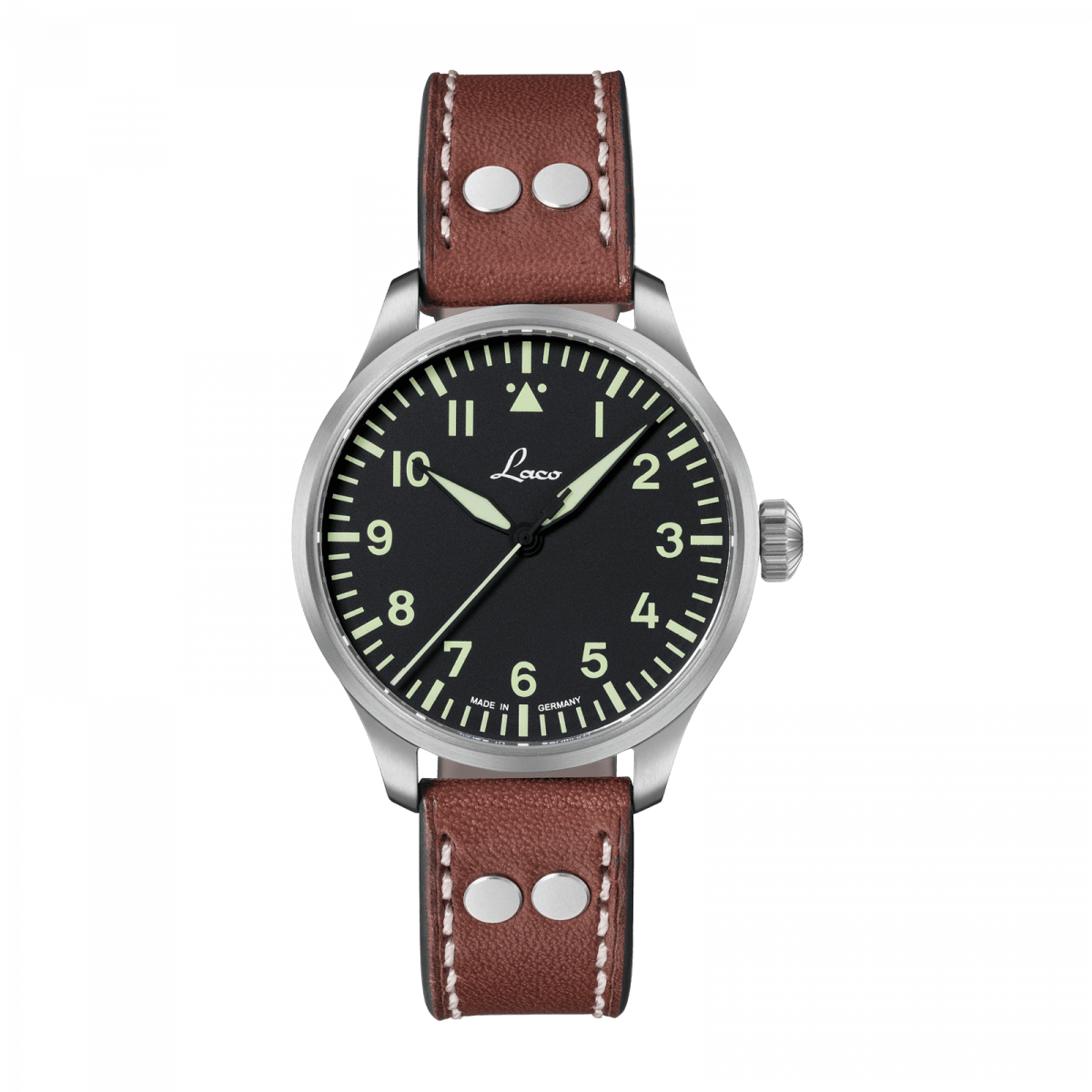 Laco Pilot Watches BASIC Augsburg 39mm Black Dial Men's Watch 861988
