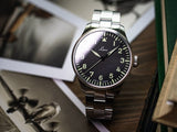 Laco Pilot Watches BASIC Augsburg MB 39mm Black Dial Men's Watch 862140