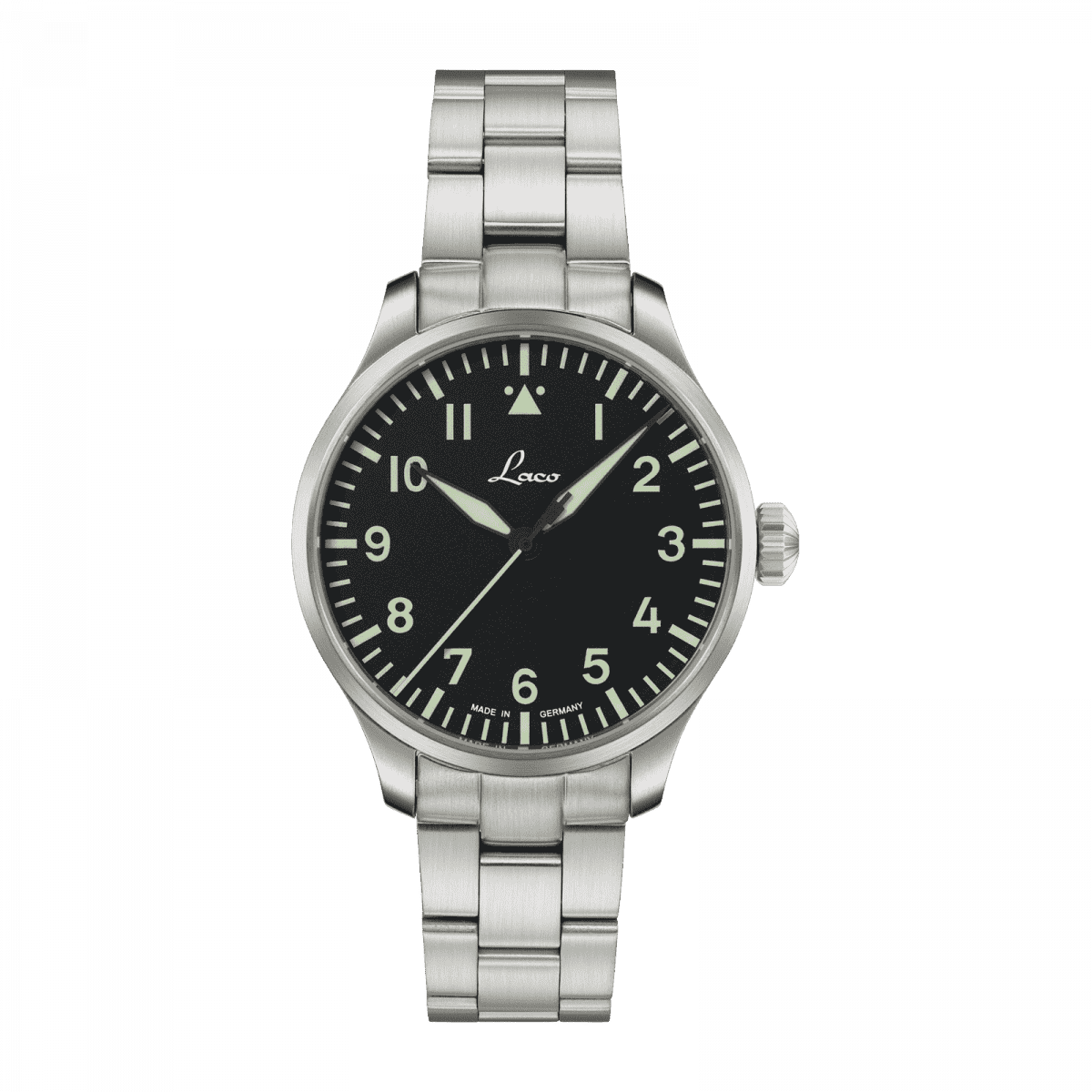 Laco Pilot Watches BASIC Augsburg MB 39mm Black Dial Men's Watch 862140