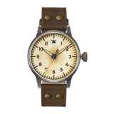 Laco Pilot Watch ORIGINAL Florenz Erbstück 42mm Cream Dial Men's Watch 861945