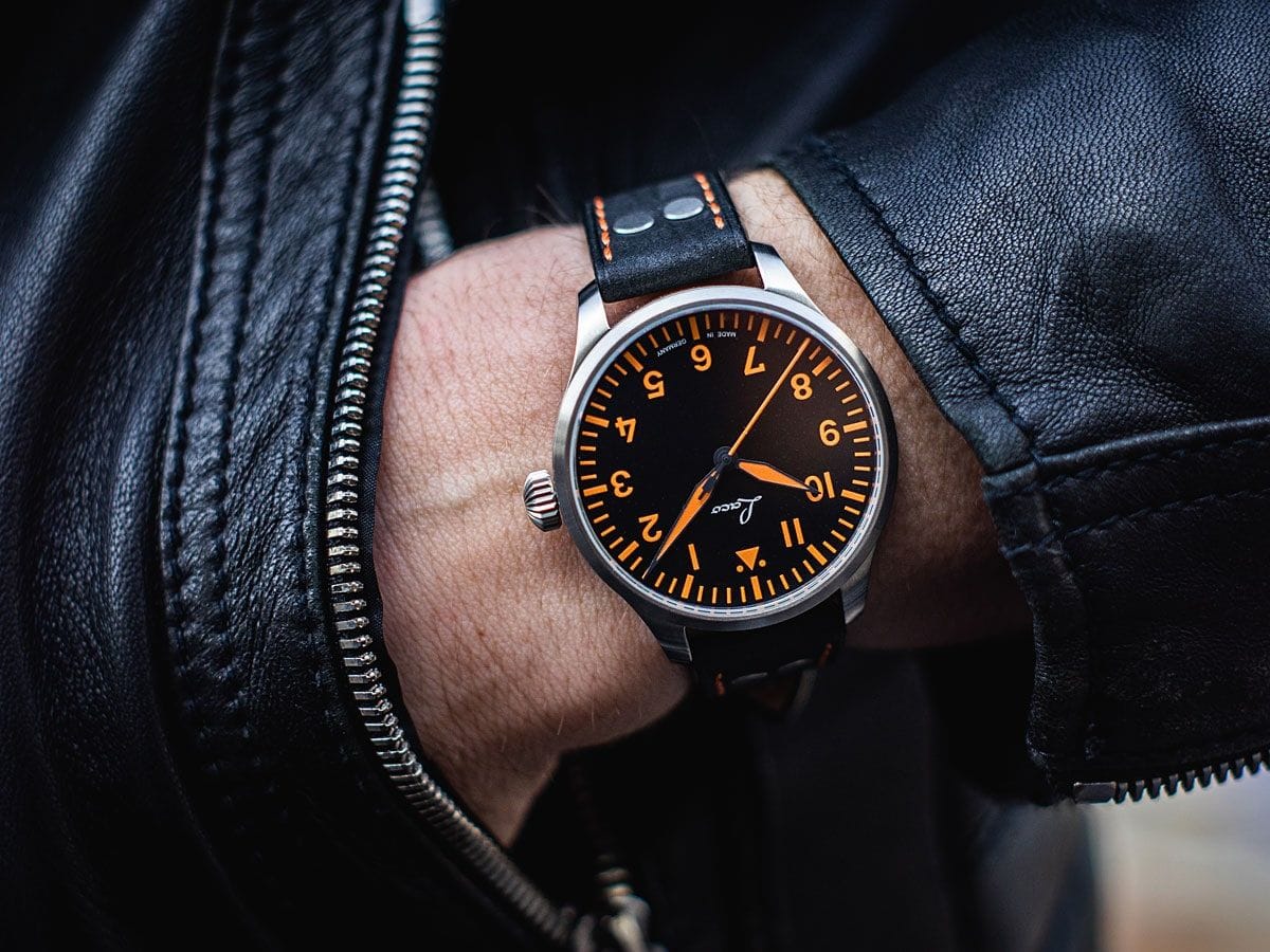 Laco Pilot Watches BASIC Neapel 39mm Black Dial Men's Watch 862129