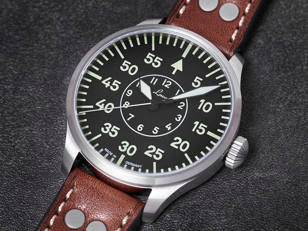 Laco Pilot Watches BASIC Aachen 39mm Black Dial Men's Watch 861990