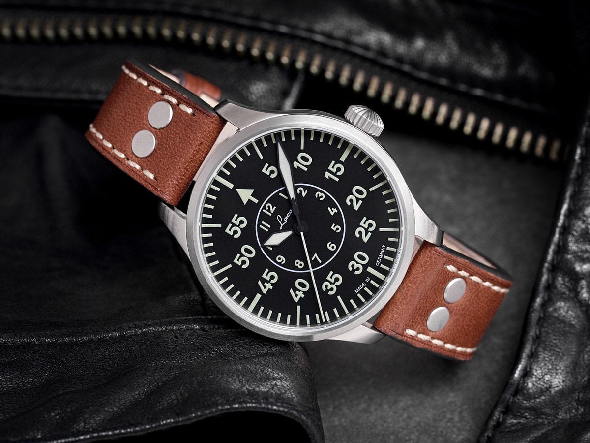 Laco Pilot Watches BASIC Aachen 39mm Black Dial Men's Watch 861990