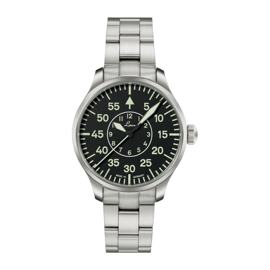 Laco Pilot Watches BASIC Aachen MB 39mm Black Dial Men's Watch 862139