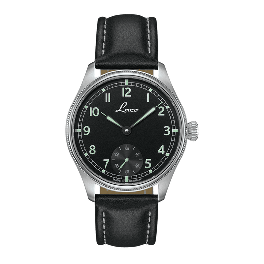 Laco Navy Watches Bremerhaven 42.5mm Matte Black Dial Men's Watch 862105.2