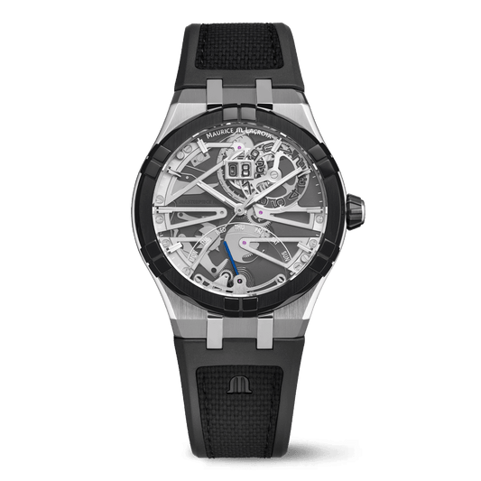 Maurice Lacroix AIKONIC Master Grand Date Retrograde 43mm Black Dial Men's Watch AC8008-SSL20-090-2