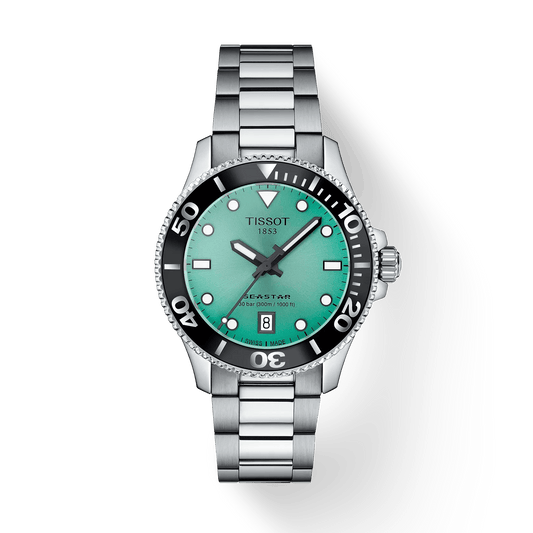 Tissot Seastar 1000 36mm Turquoise Dial Women's Watch T1202101109100