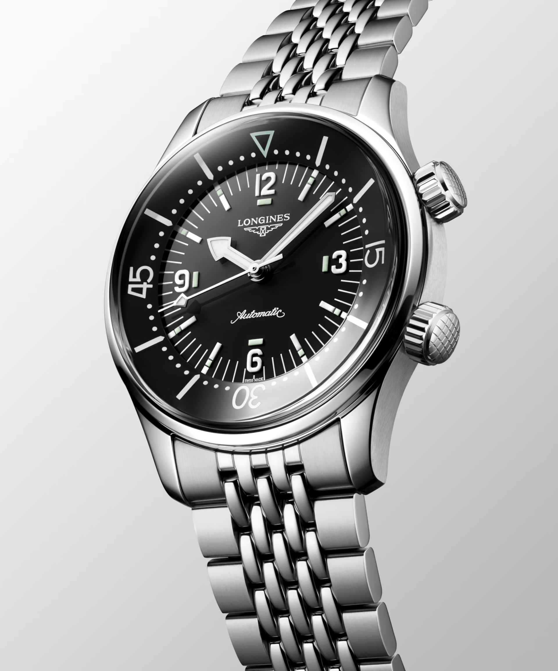 Longines Legend Diver 39mm Black Dial Men's Watch L37644507