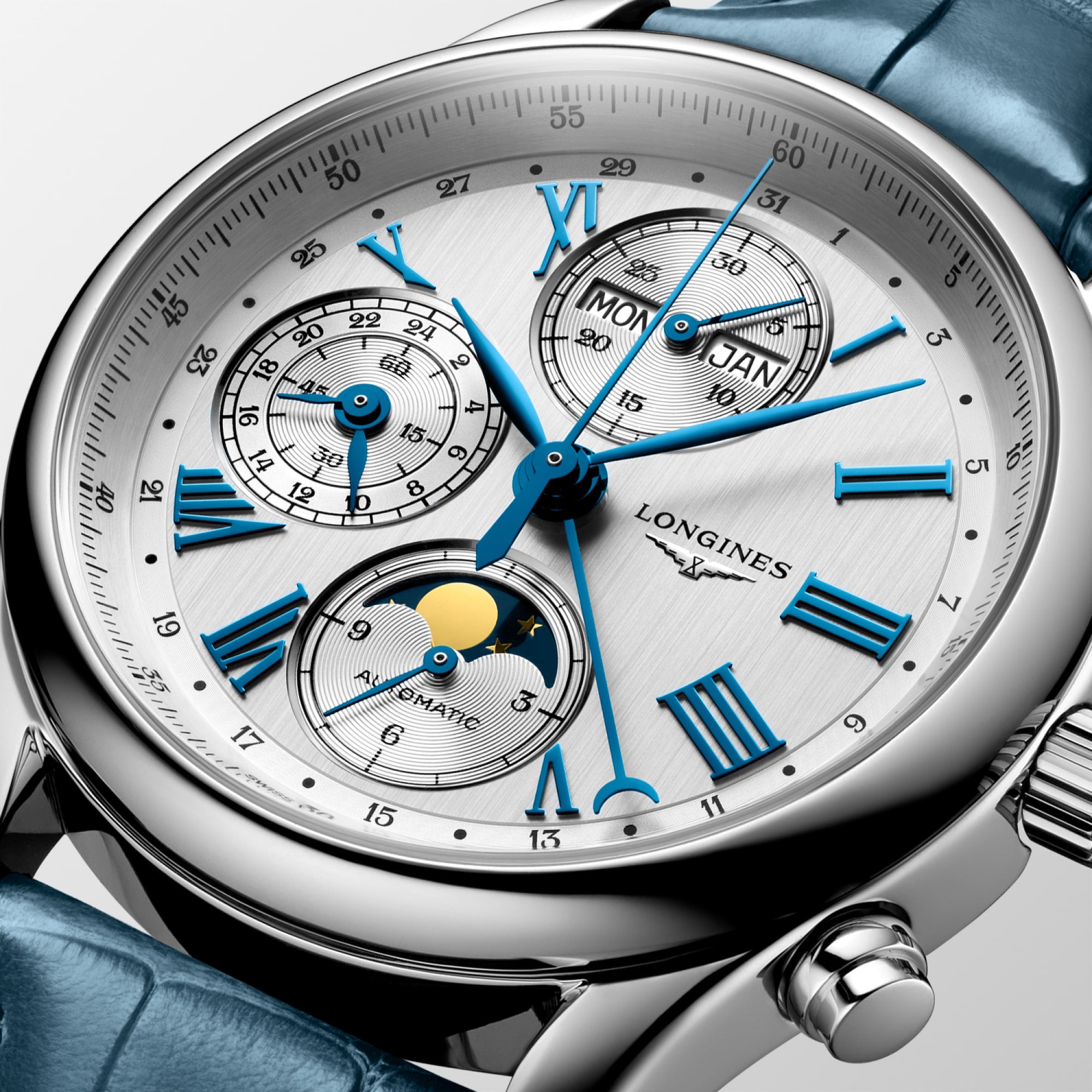 Longines Master Collection Chrono Moonphase 40mm Opaline Ivory Dial Men's Watch L26734712