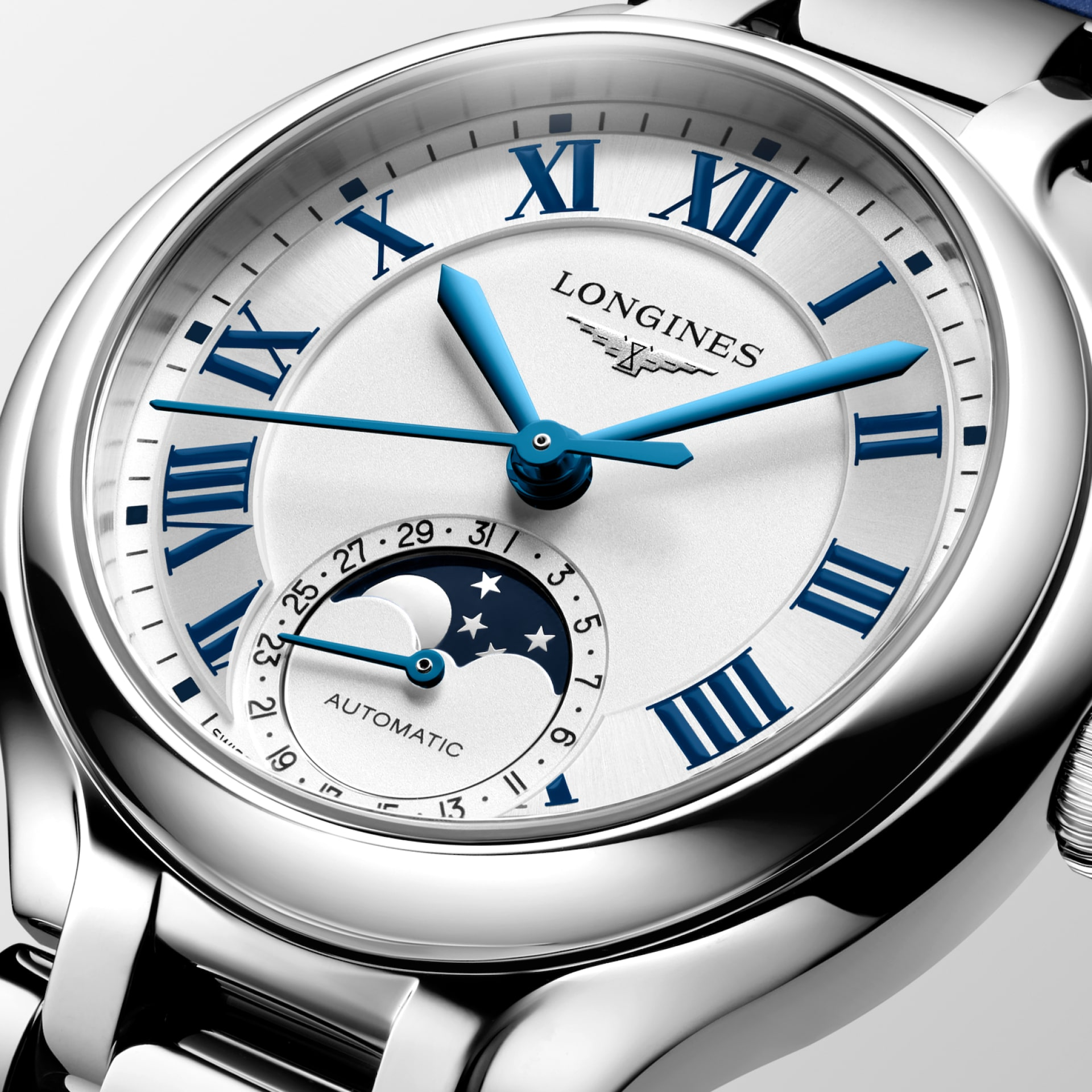 Longines PrimaLuna Moonphase 34mm Opaline Ivory Dial Women's Watch L81264712