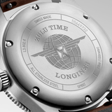Longines Spirit Zulu Time 39mm Black Dial GMT Leather Men's Watch L38024532