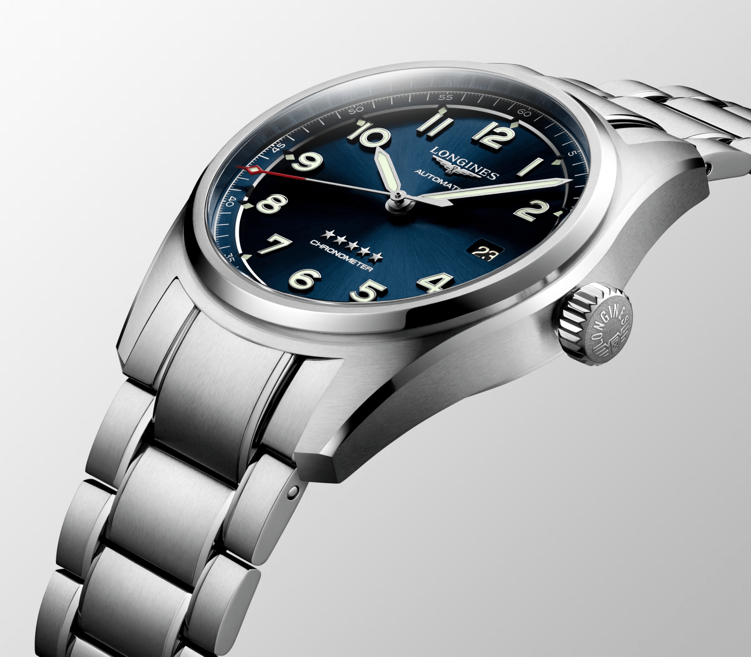 Longines Spirit 40mm Chronometer Blue Dial Steel Men's Watch L38104936