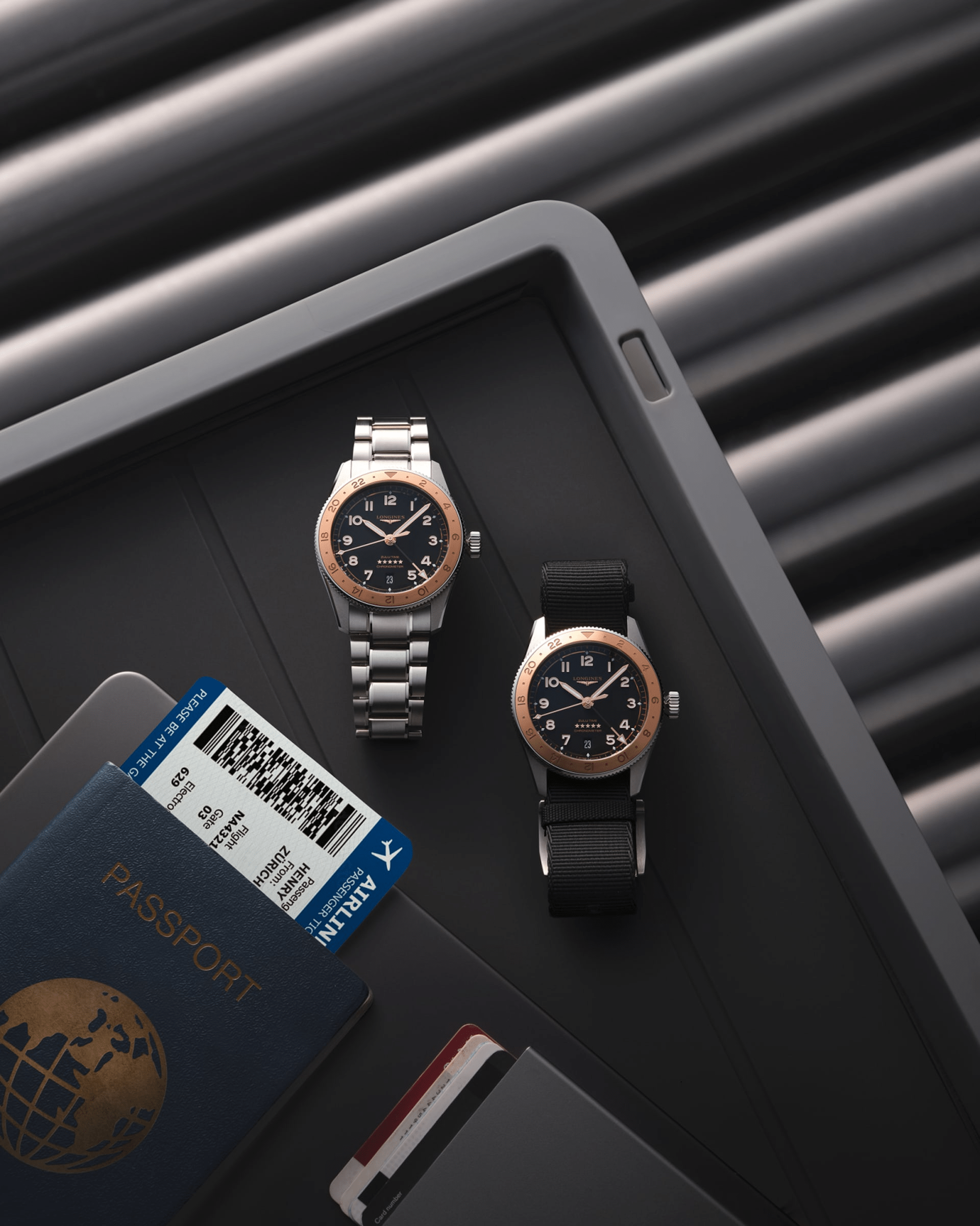 Longines Spirit Zulu Time 1925 39mm Black Matt Dial Men's Watch L38035536