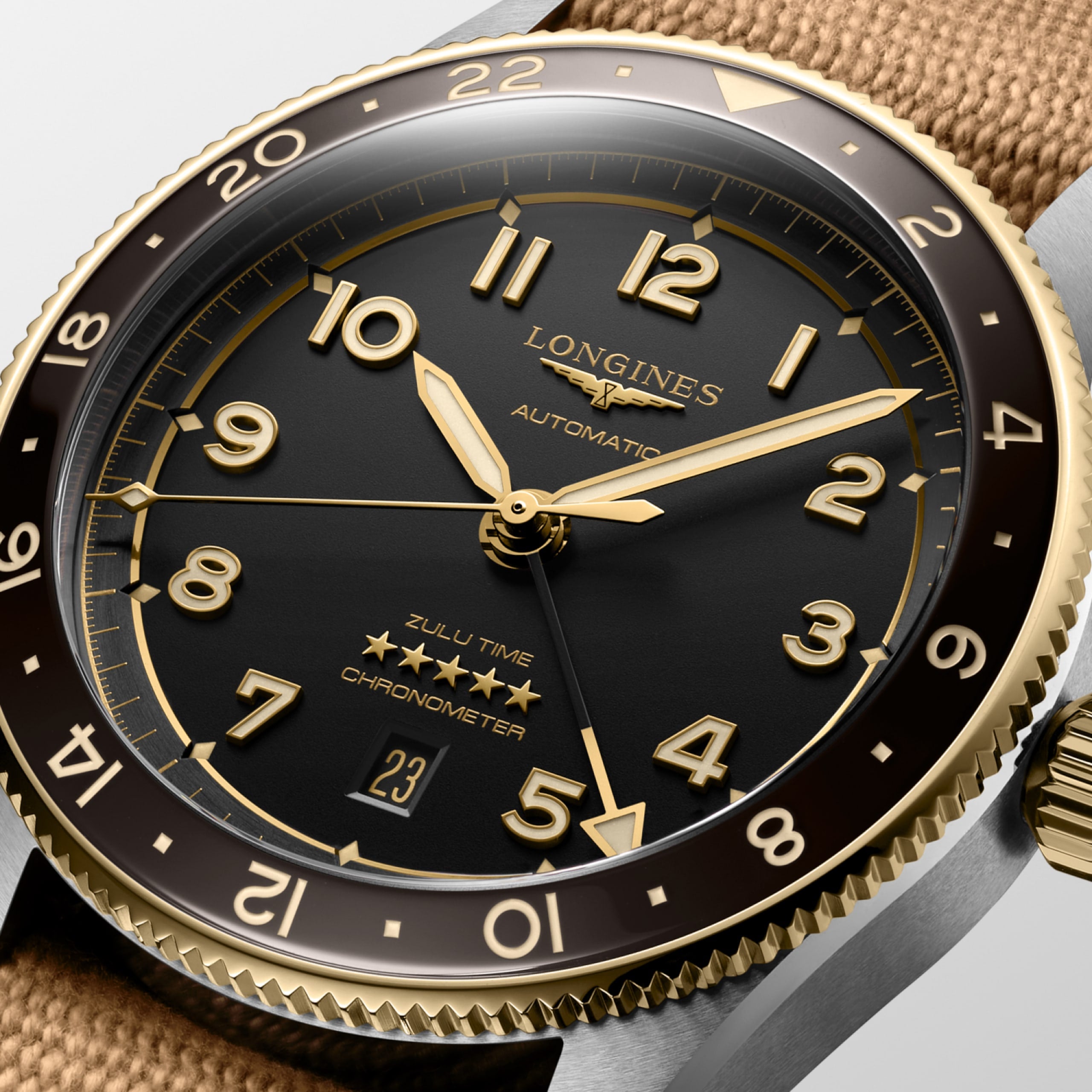 Longines Spirit Zulu Time 42mm Anthracite Dial Men's Watch L38125539