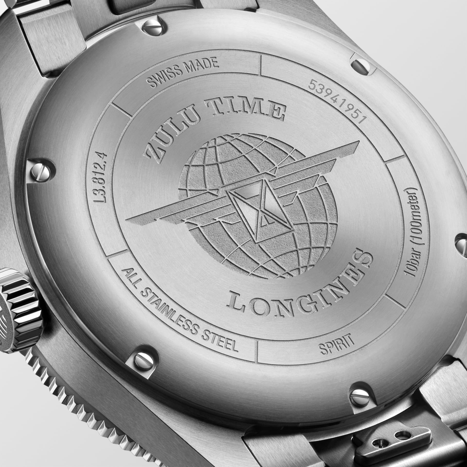 Longines Spirit Zulu Time 42mm Black Matt Dial Men's Watch L38124506