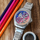 Oris Big Crown ProPilot X Gonzo Edition 44mm Skeleton (Blue / Red / Yellow Gradient) Dial Men's Watch 01 115 7759 7180-Set