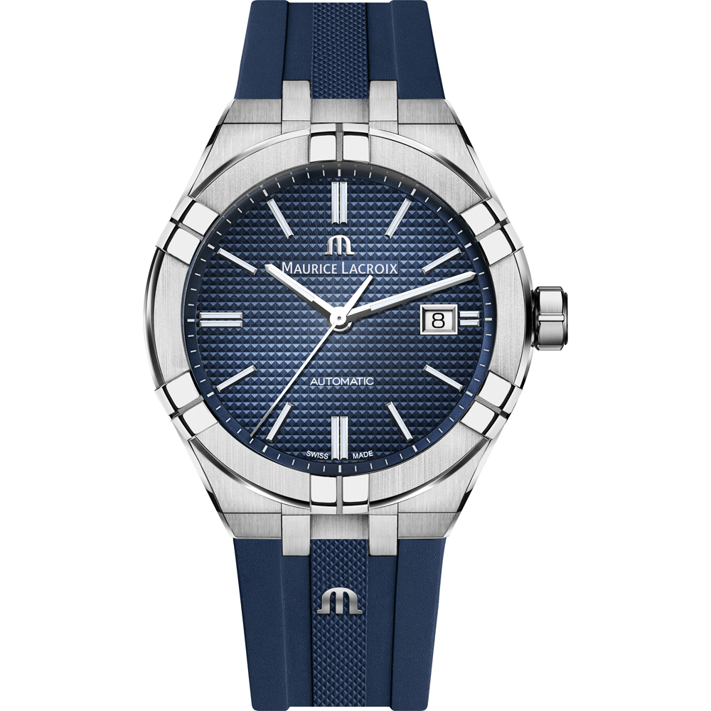 Maurice Lacroix AIKON Automatic 42mm Blue Dial Set Men's Watch AI6008-SS00F-430-C
